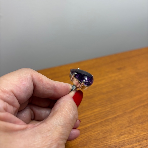 Purple Lodolite 925 Sterling Silver Ring - Picture 15 of 15